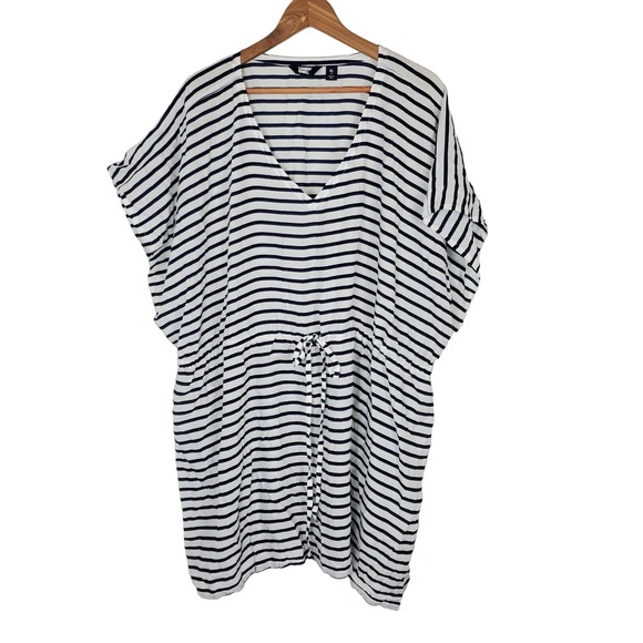 Lands' End Other - Lands' End Navy Blue White Striped Tie Waist Swim Cover-Up Women's Size XL 18